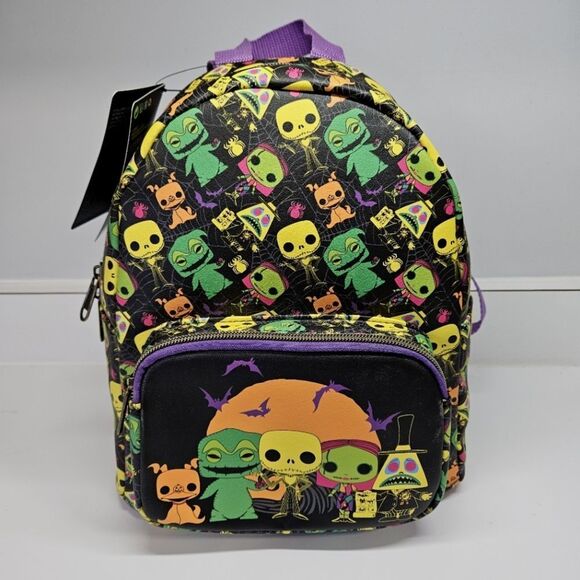 NEW Funko Pop Disney Nightmare Before Christmas Mini Black Light Backpack NBC - Picture 1 of 5